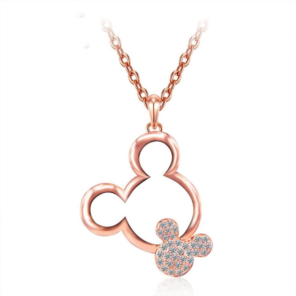 Mickey Mouse Rose Gold Plated Necklace